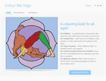 Tablet Screenshot of colourmeyoga.com